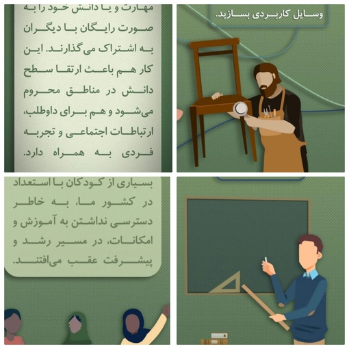 کمک به رفع محرومیت  جوانان و خانودده های نیازمند از طریق آموزسهای فضای مجازی و مشاوره تلفنی جهت توسعه کسب و کارها